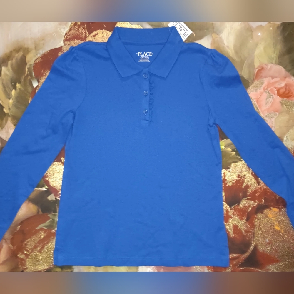 Set Of 3 The Children's Place Blue Long Sleeve Shirt